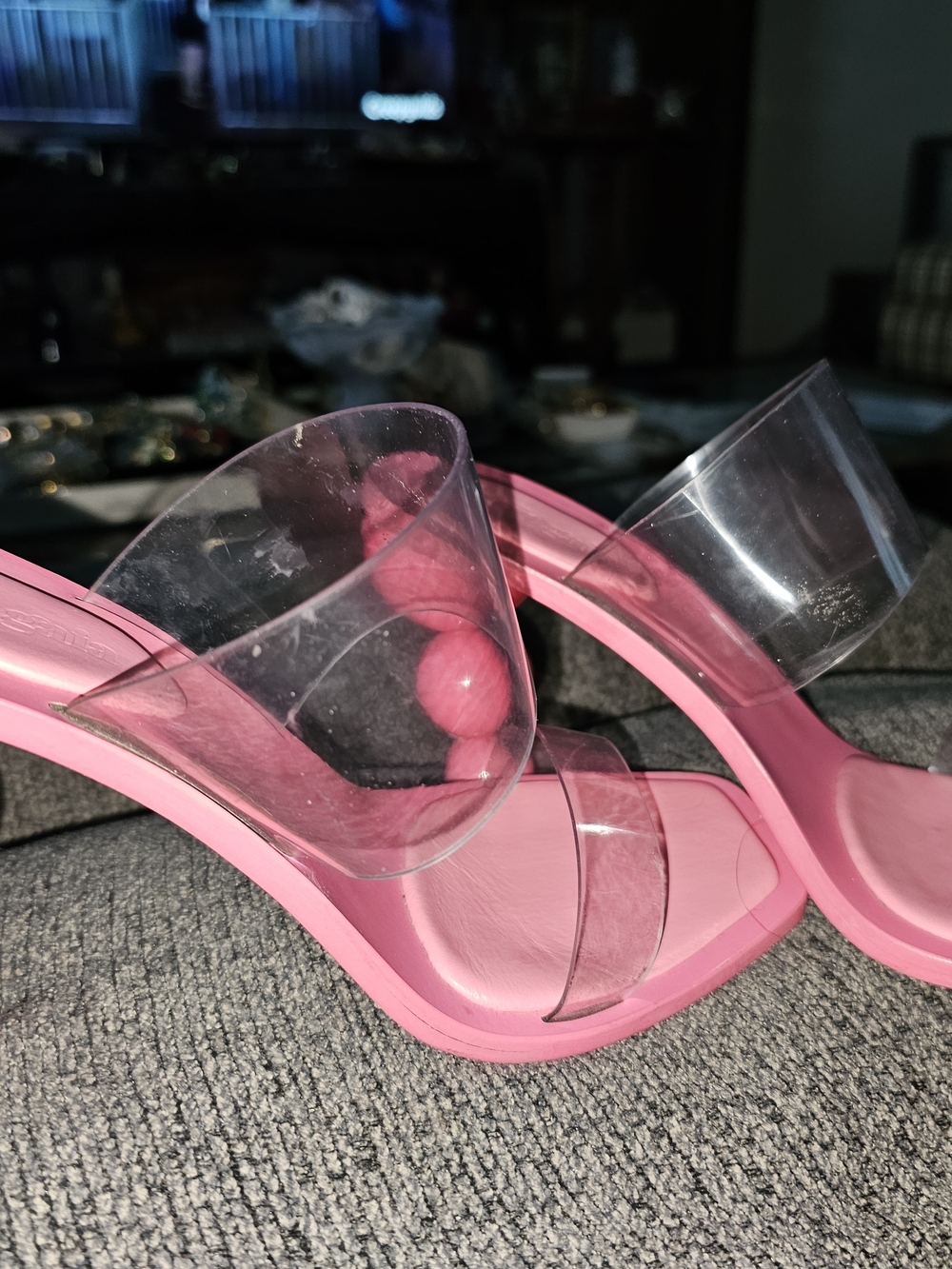 Cult Gaia Pink Retro Mule Open Toe Heels Sz 38
